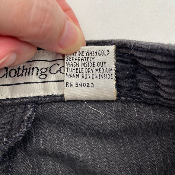 VTG Gap Corduroy Pants Gray Cotton Blend High Rise 80s Womens 13/14 - Picture 10 of 11